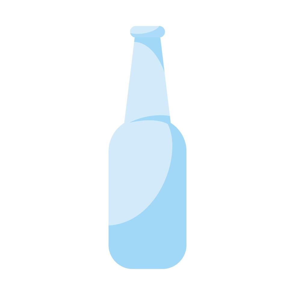 Reusable glass bottle. Empty bottle. Recycling. Zero waste vector
