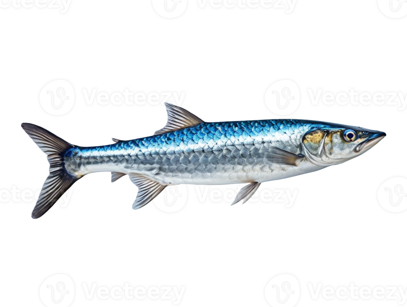 Barracuda fish isolated on transparent background png