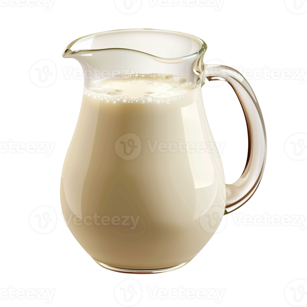 A glass jug of milk isolated on transparent background png