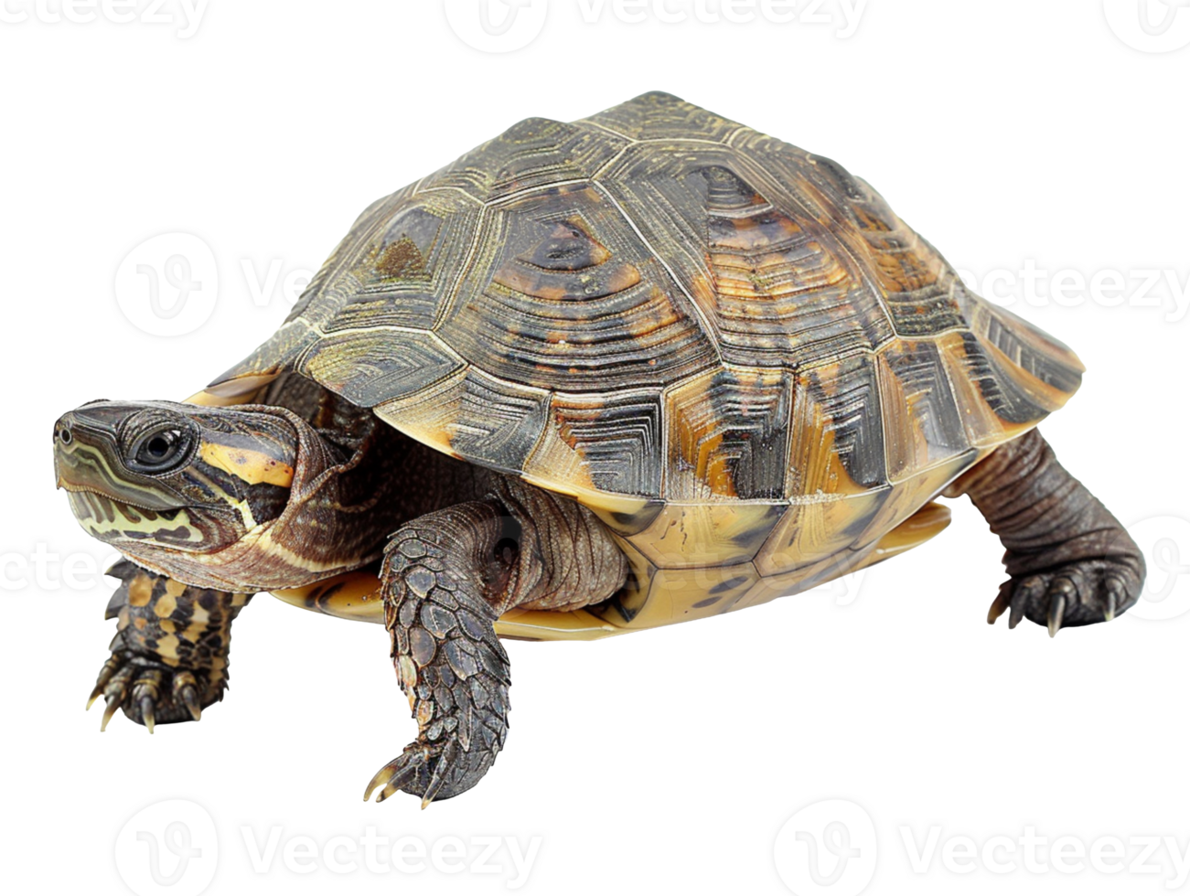 A tortoise isolated on transparent background png