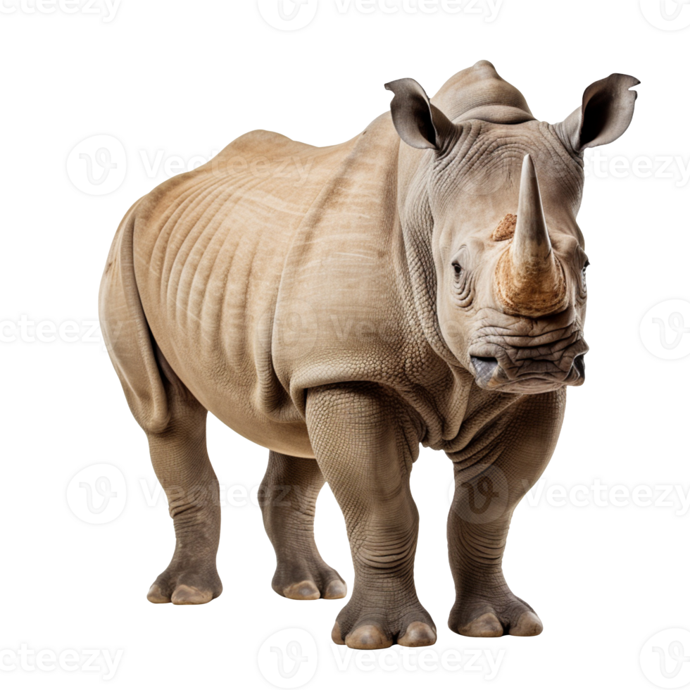 A rhino isolated on transparent background png