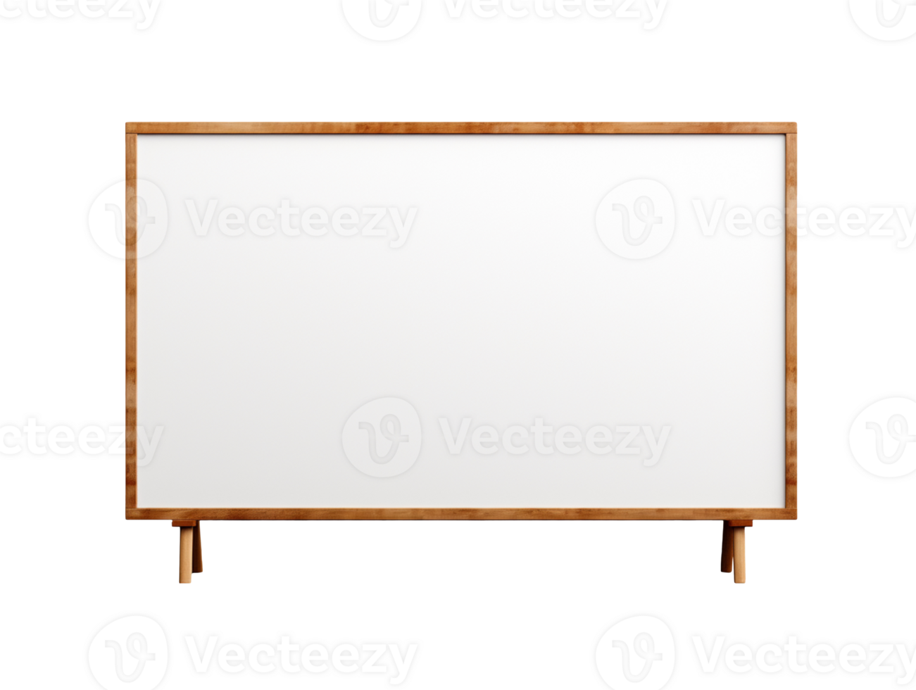 Blank whiteboard isolated on transparent background png