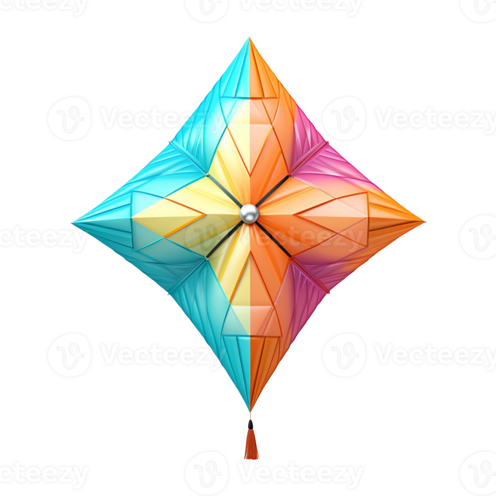 Colorful Kite isolated on transparent background png