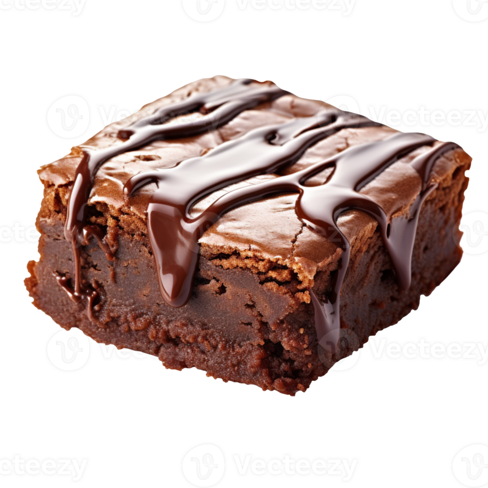 Chocolate brownie isolated on transparent background png