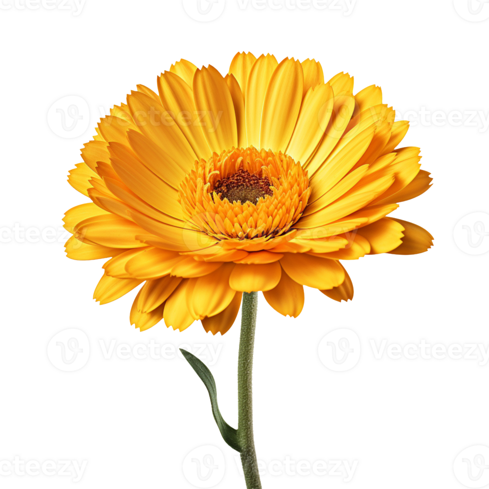 Calendula officinalis flower isolated on transparent background png