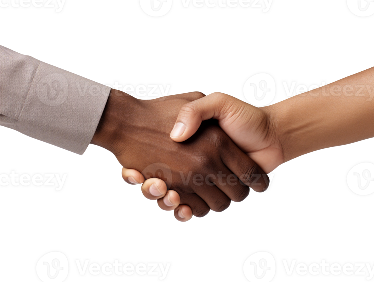 Closeup view of Two Men Shaking Hand isolated on transparent background png