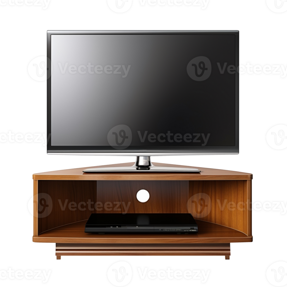 Corner tv stand isolated on transparent background png