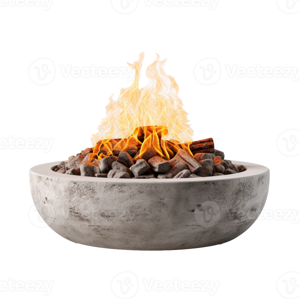 Fire pit isolated on transparent background png