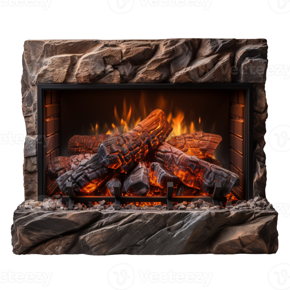 Fireplace isolated on transparent background png