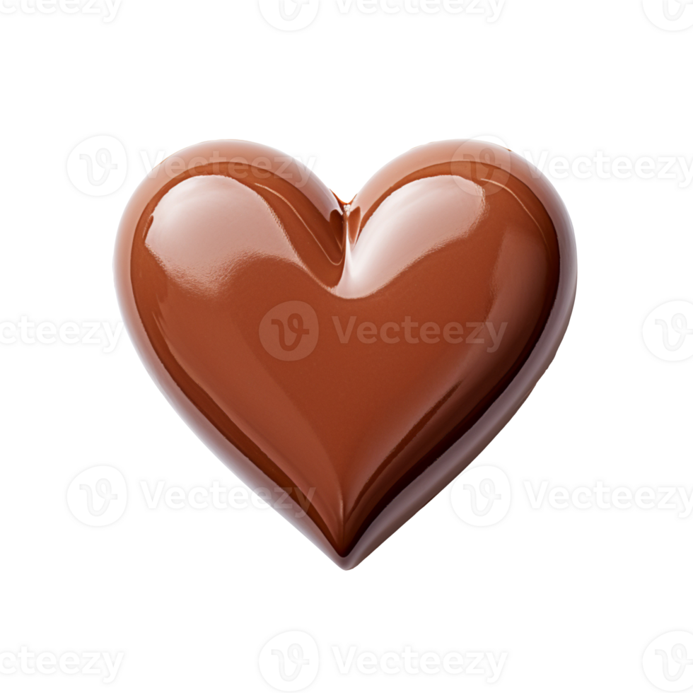 Heart shape Chocolate isolated on transparent background png