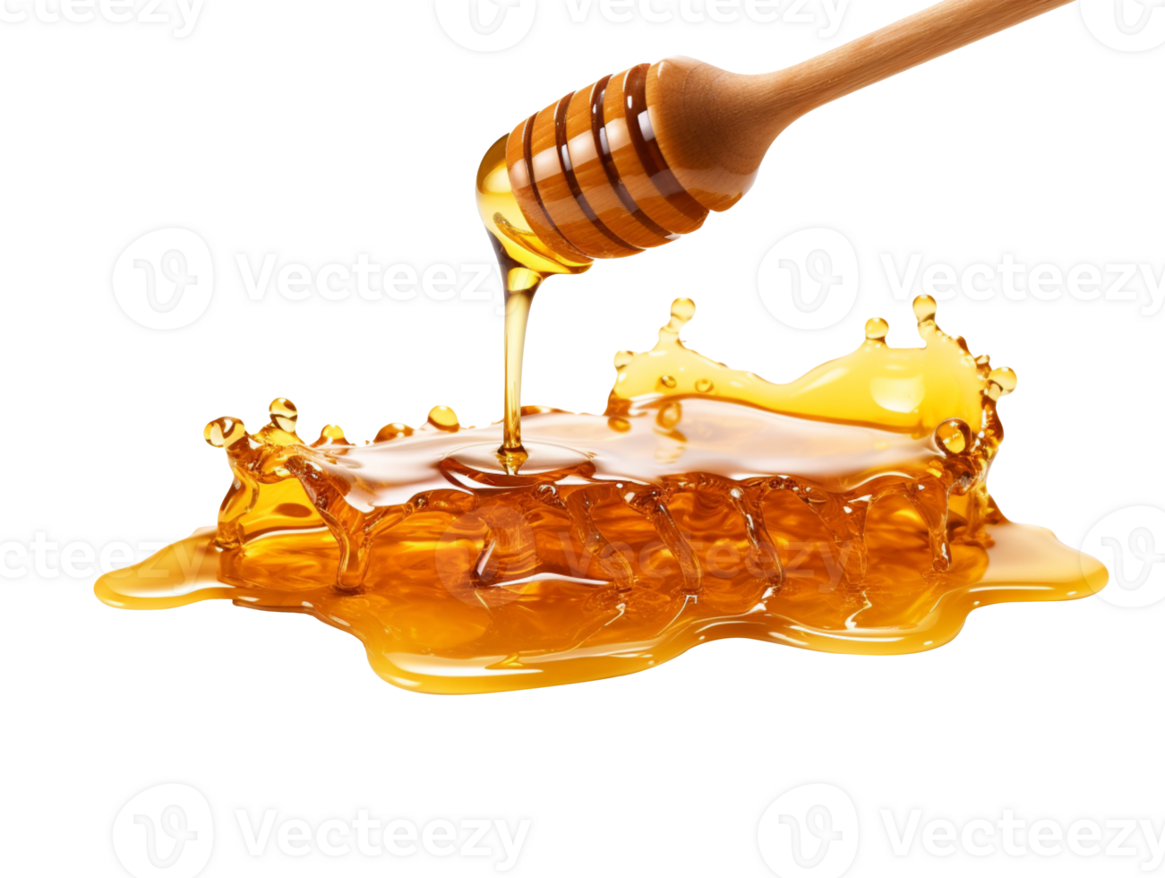 Honey Dripping from Dipper isolated on transparent background png