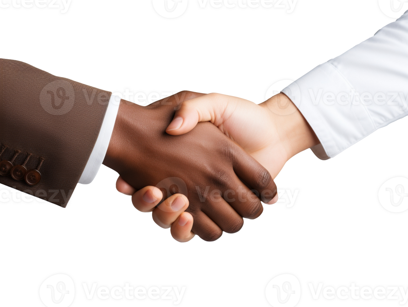 Handshake gesture isolated on transparent background png