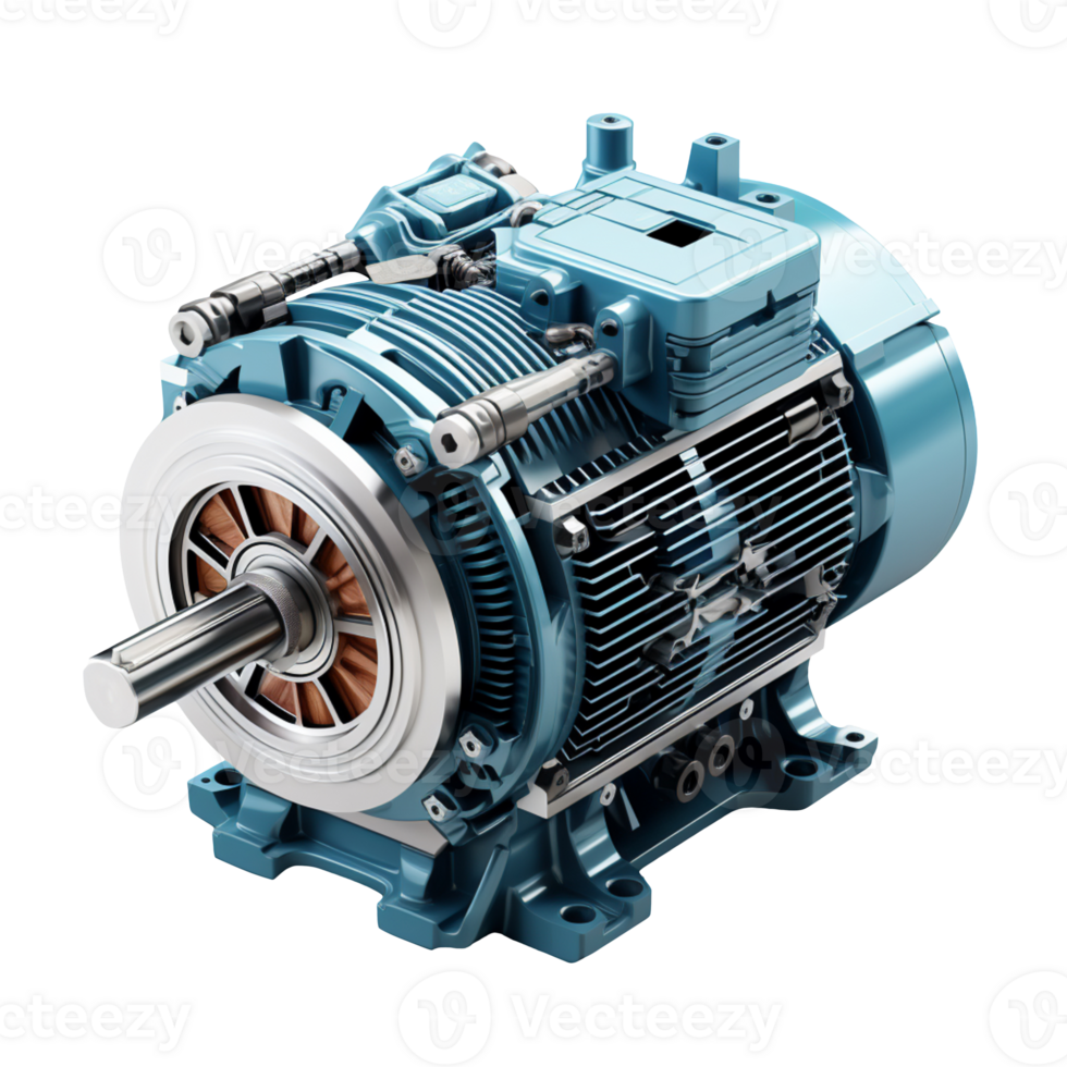 Generic electric motor isolated on transparent background png