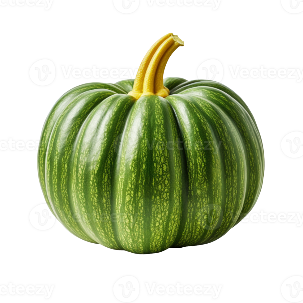 Green pumpkin isolated on transparent background png