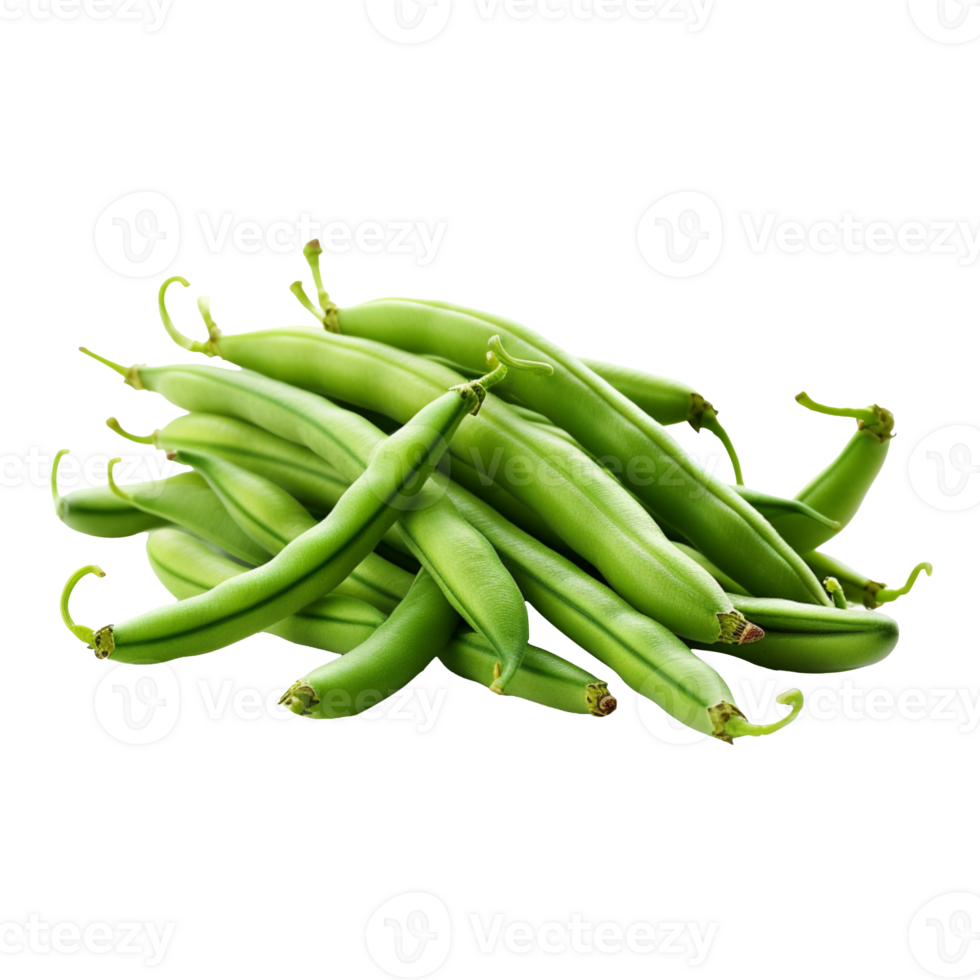 Green beans isolated on transparent background png