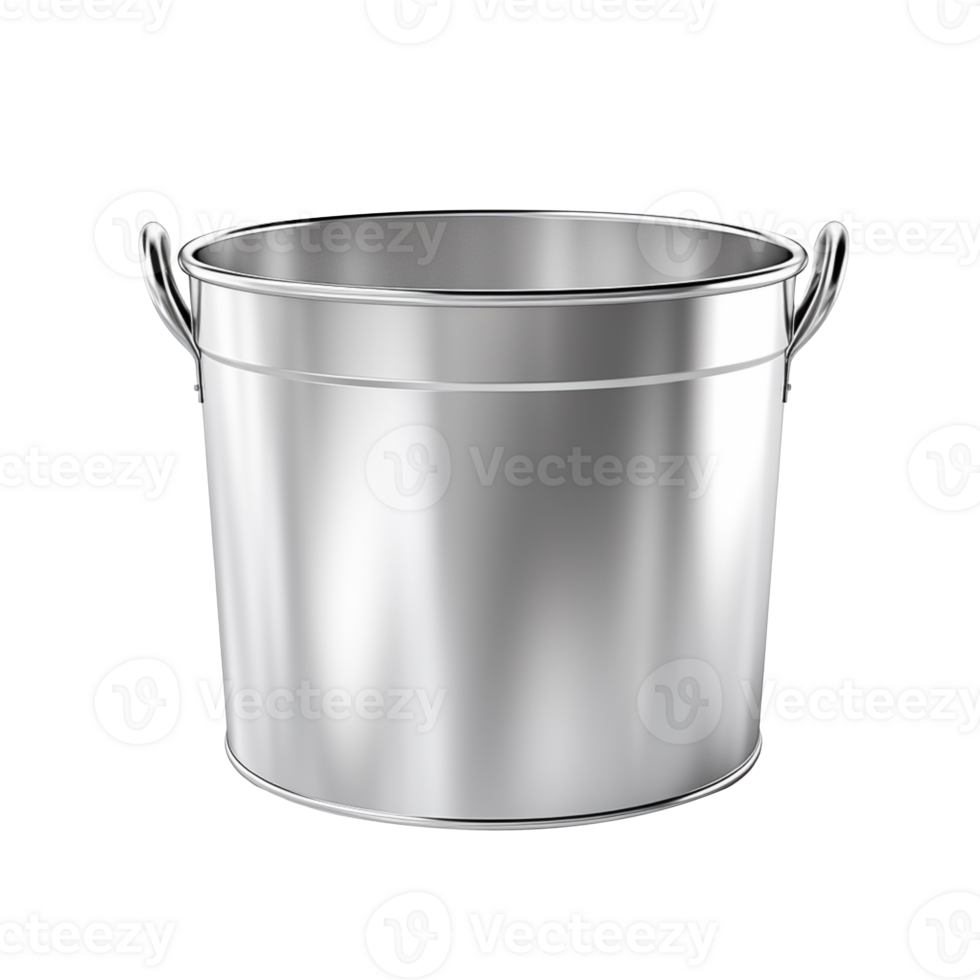 Metal Bucket isolated on transparent background png