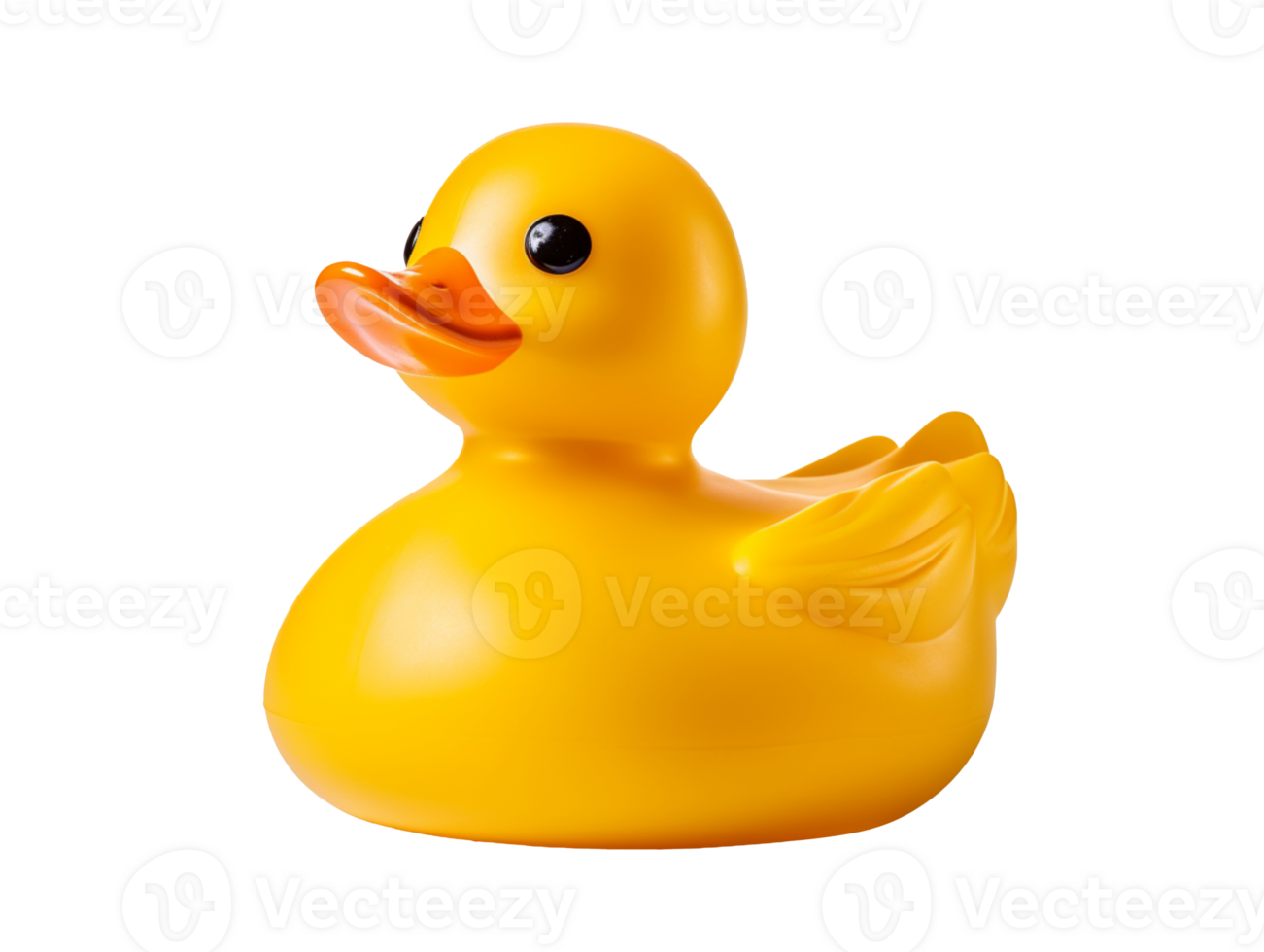 Plastic rubber duck isolated on transparent background png