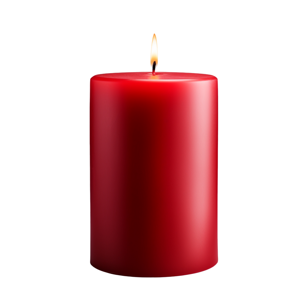 Red candle isolated on transparent background 46497892 PNG