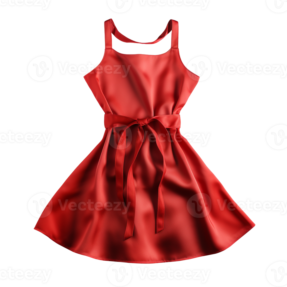 Red apron isolated on transparent background png