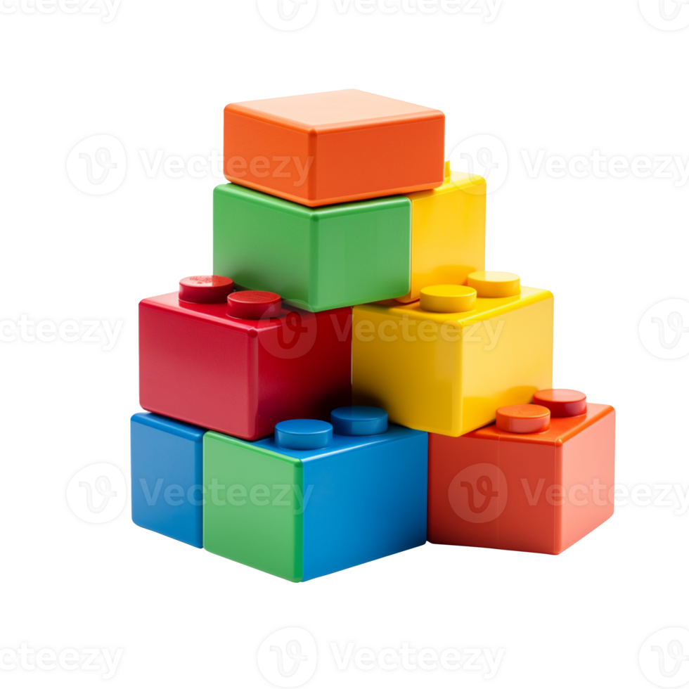 Toy blocks for kid isolated on transparent background png