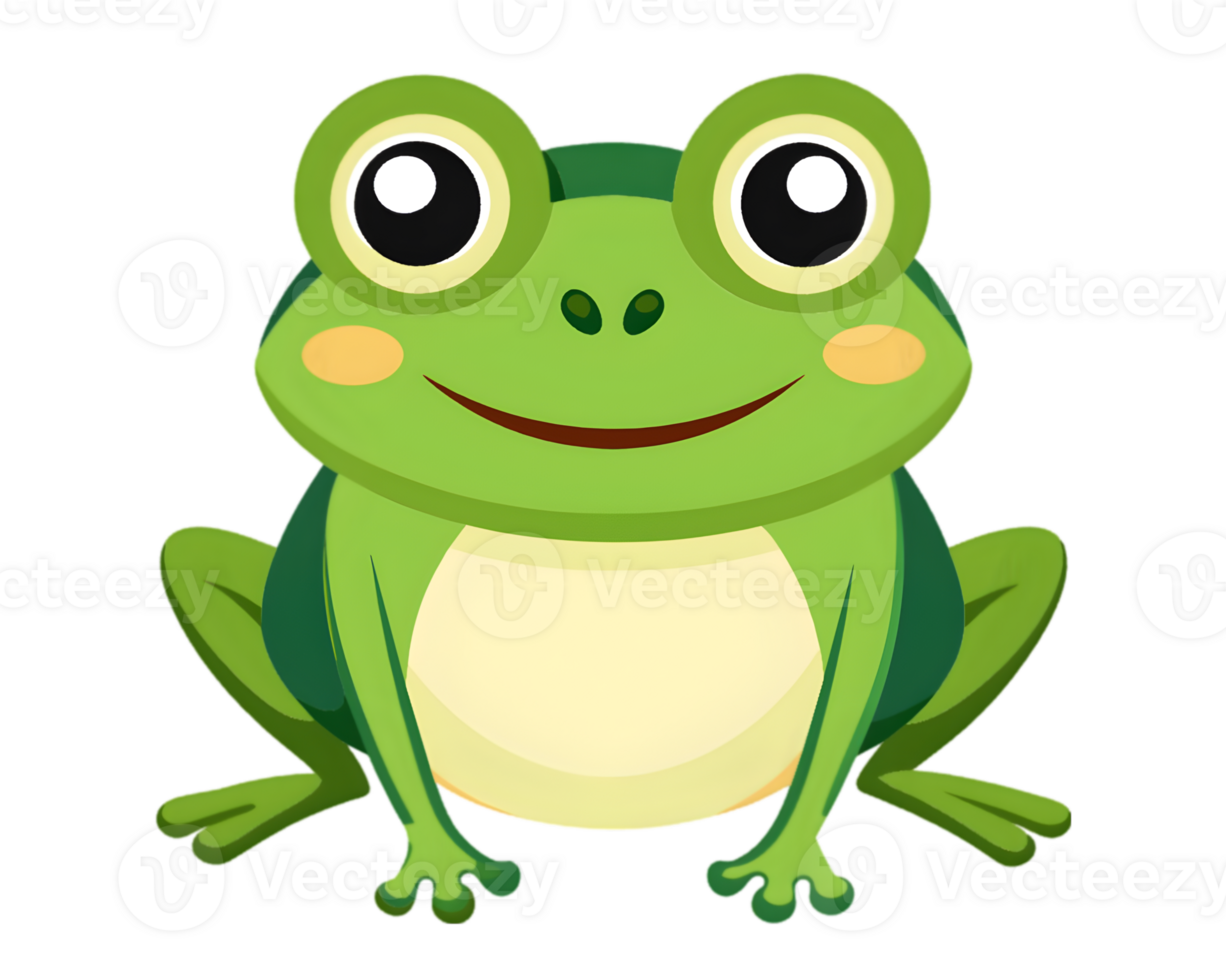 Cartoon Frog Isolated on Transparent Background - Cute and Fun Amphibian Drawing png