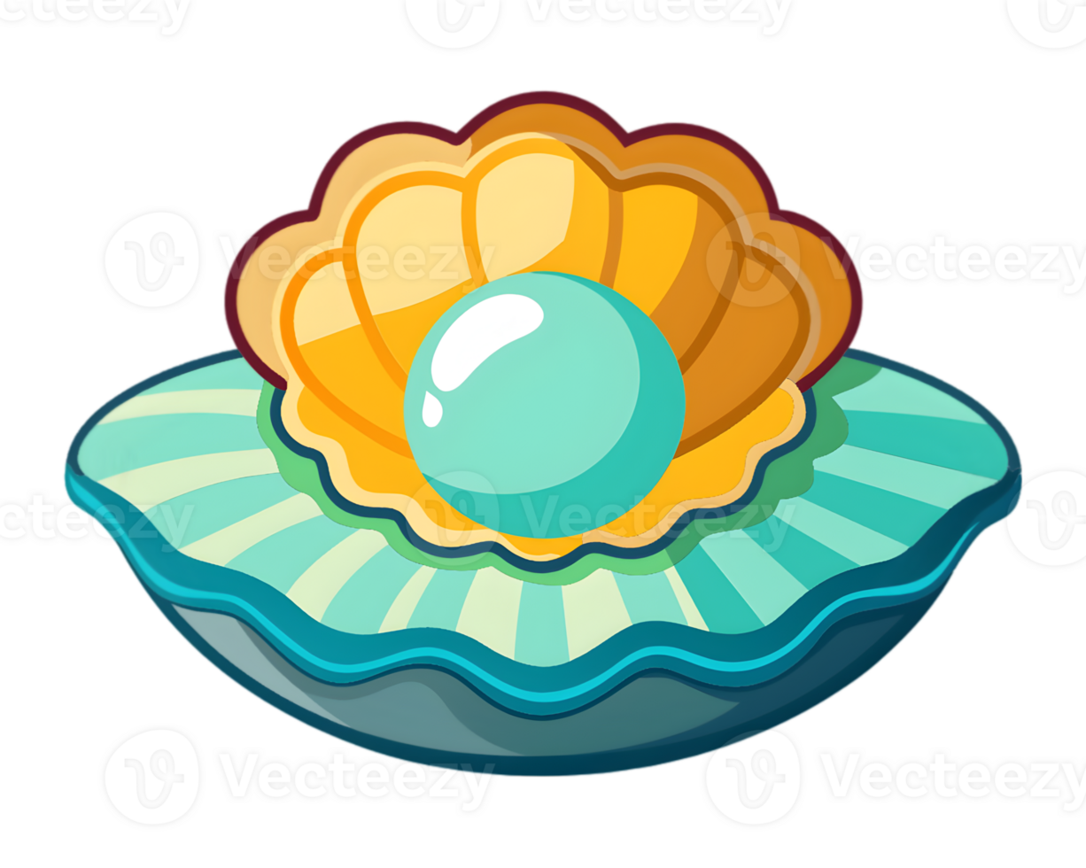 Cartoon Oyster Isolated on Transparent Background - Detailed and Fun Sea Creature Illustration png