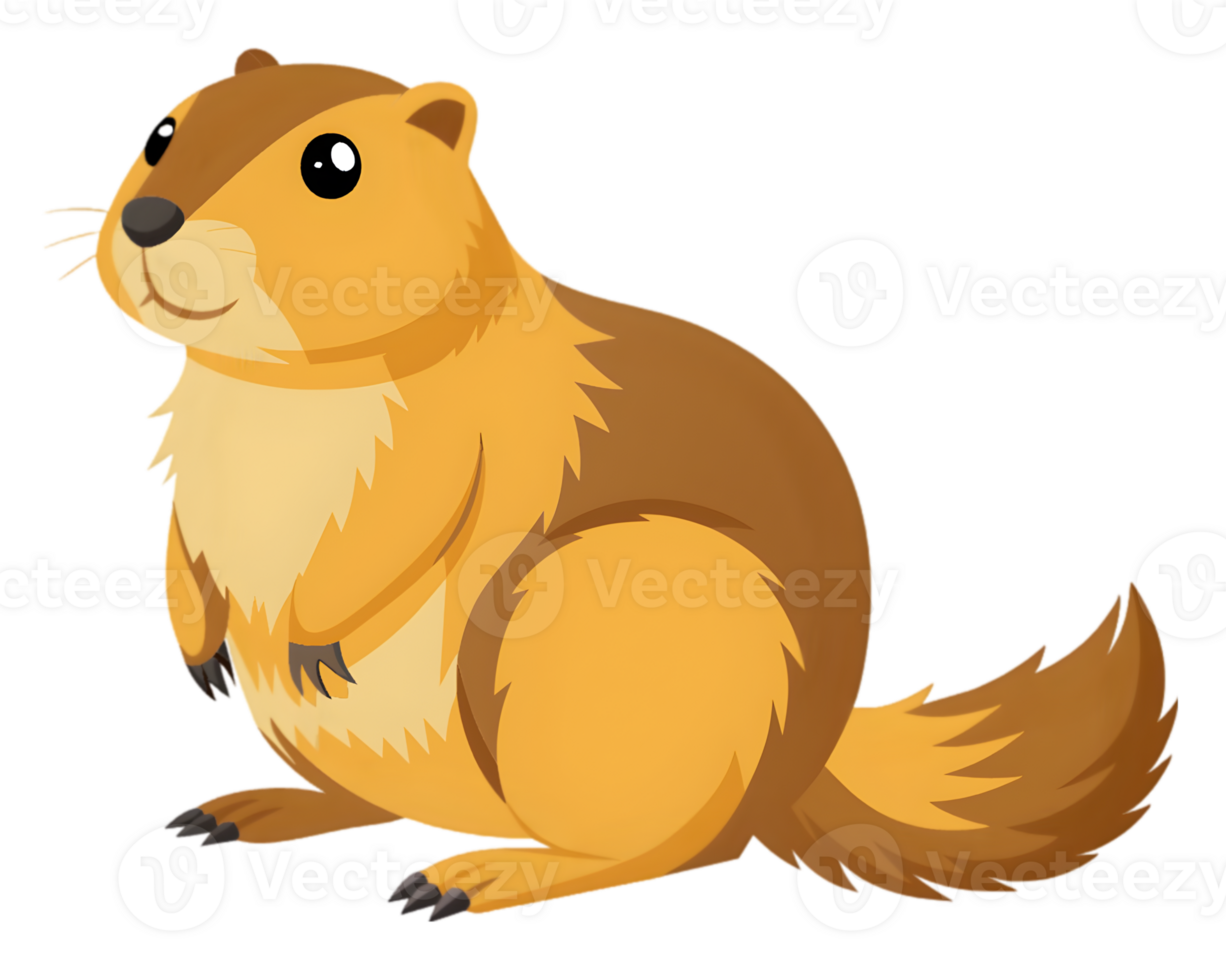 Cartoon Prairie Dog Isolated on Transparent Background - Fun and Adorable Animal Drawing png