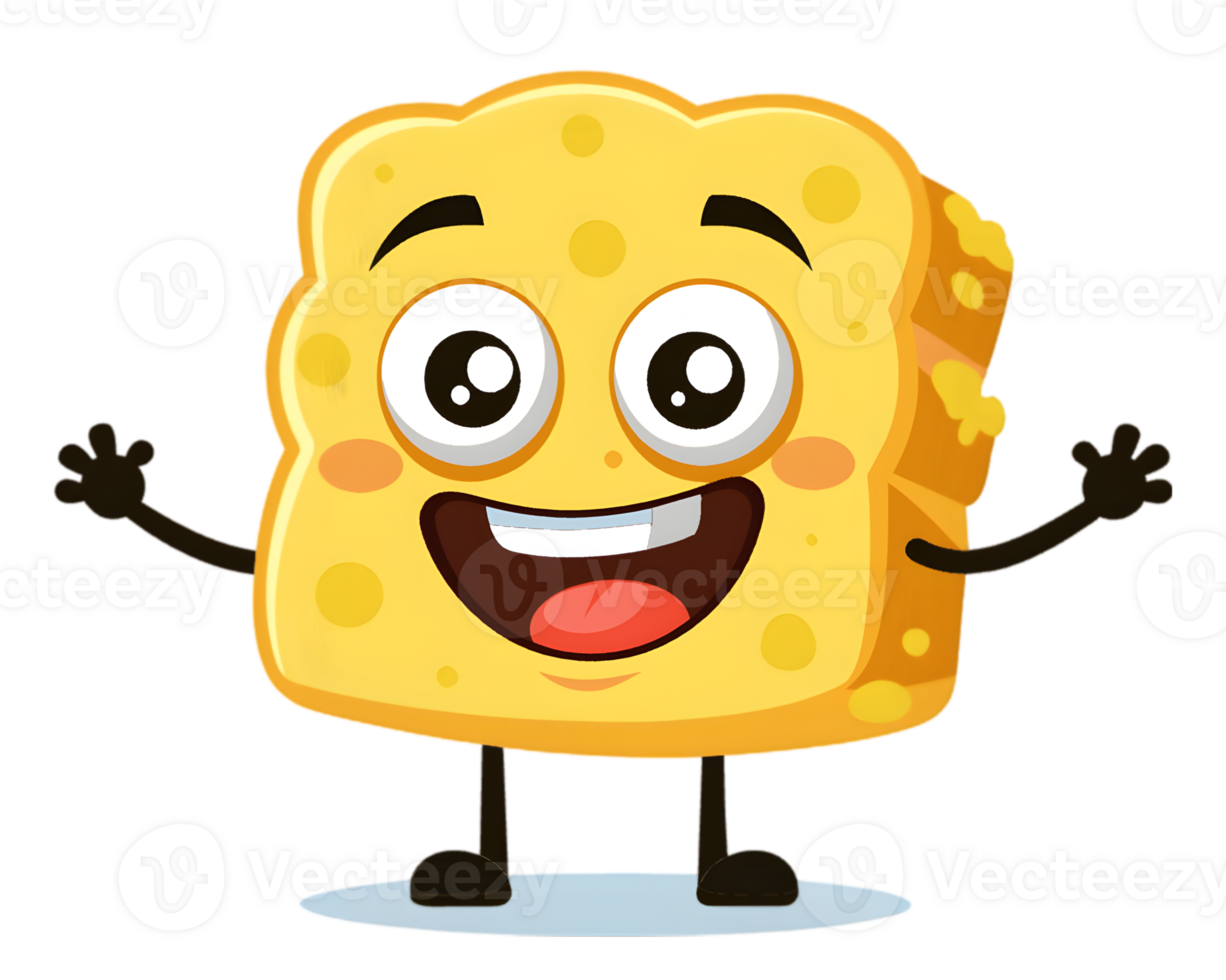 Cartoon Sponge Isolated on Transparent Background - Detailed Marine Life Drawing png