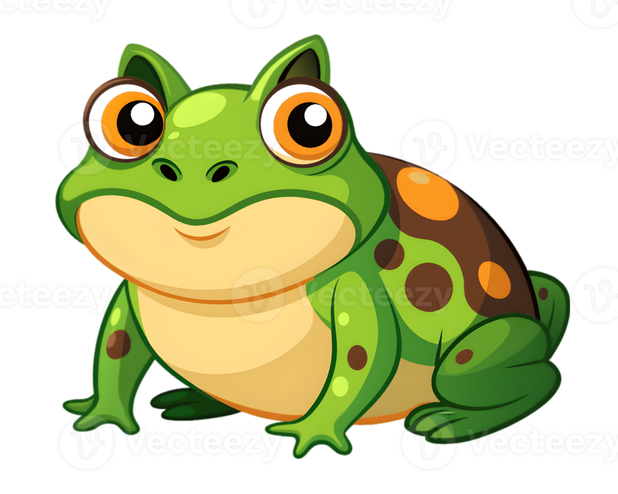 Cartoon Toad Isolated on Transparent Background - Cute and Detailed Amphibian Illustration png