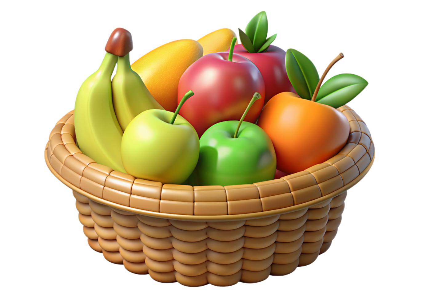 Basket of Fruit 3d Design png