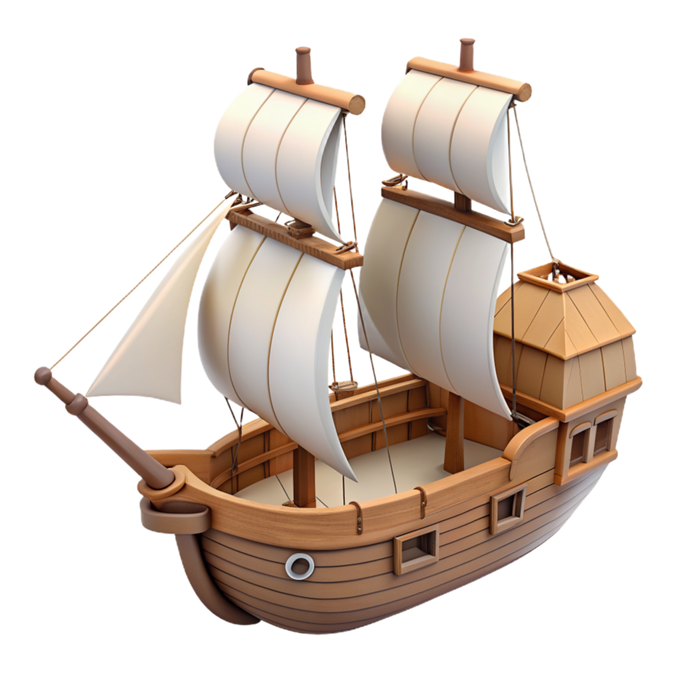 Schooner Ship 3d Object png