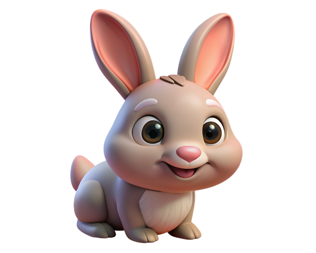 Cute Rabbit 3d png