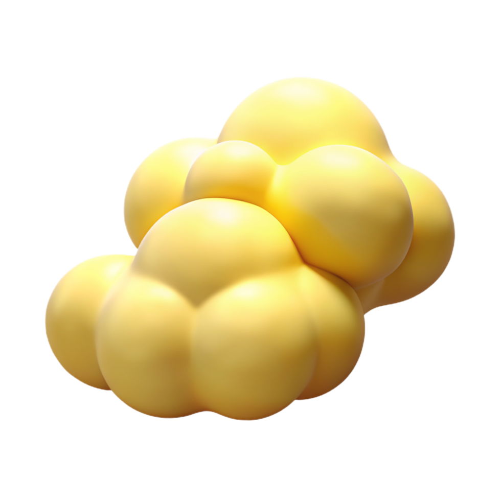Yellow Clouds 3d Illustration png