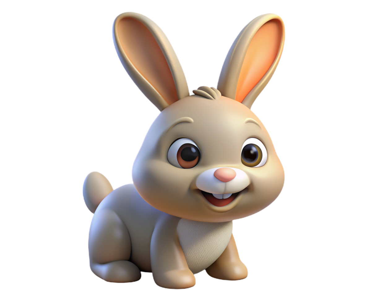 Cute Rabbit 3d Style png