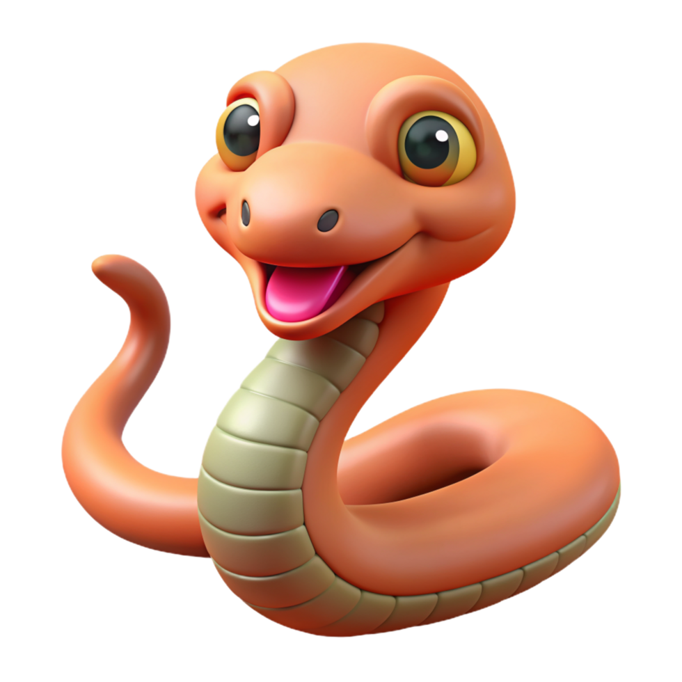 Cute Snake 3d Concept png