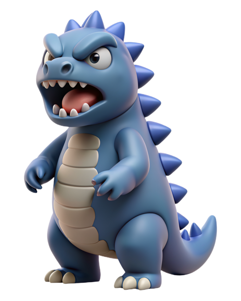 Cute Godzilla 3d png