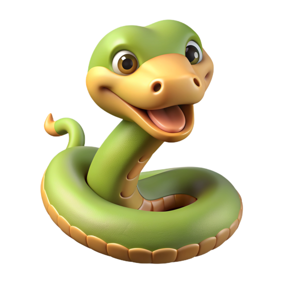 Cute Snake 3d Illustration png
