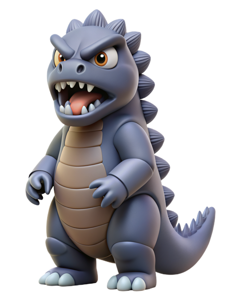 Cute Godzilla 3d Character png