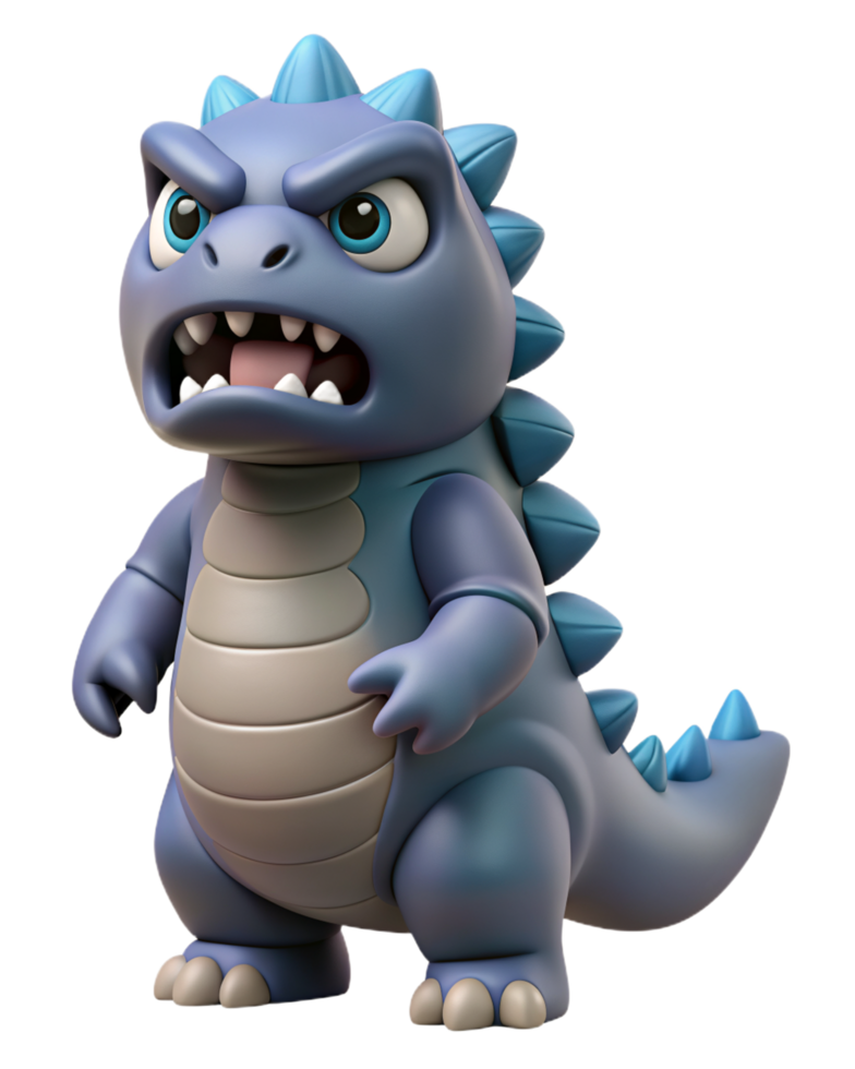 Cute Godzilla 3d Design png