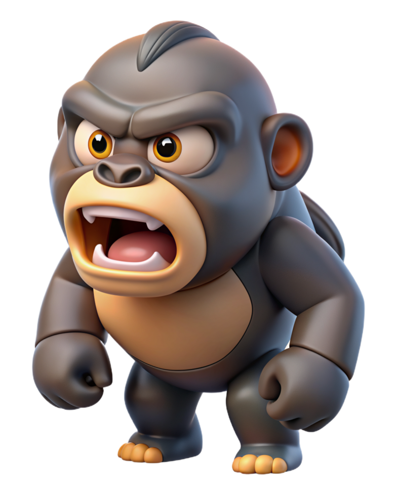 Cute King Kong 3d Graphic png