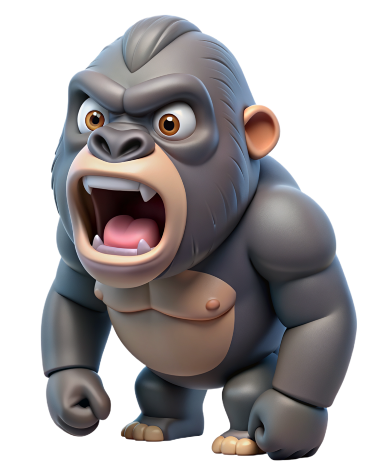 Cute King Kong 3d Character png