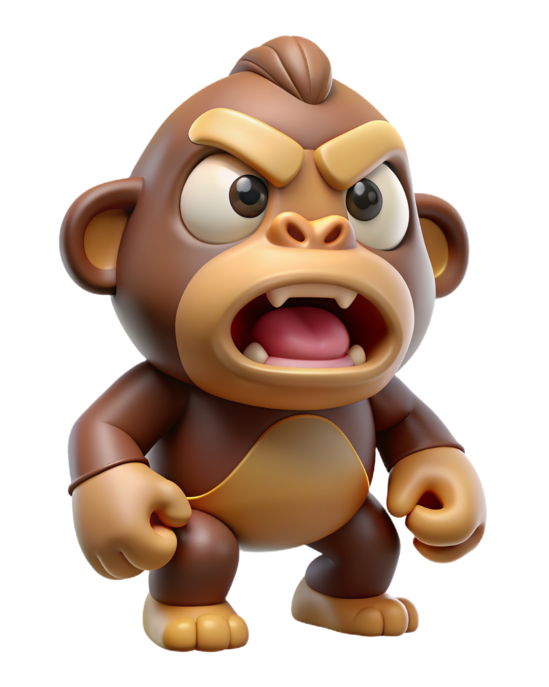 Cute King Kong 3d Design png