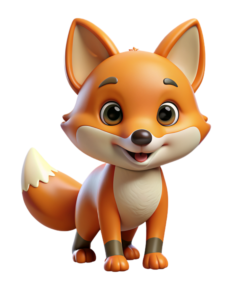 Cute Fox 3d Animal png