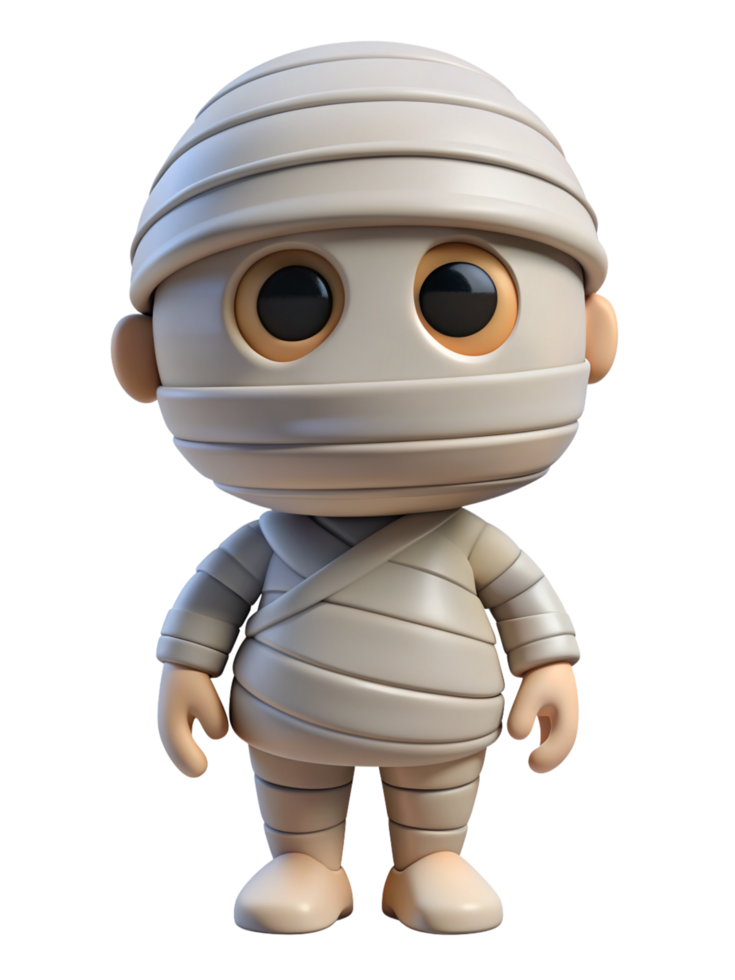 Cute Mummy Halloween 3d Design png