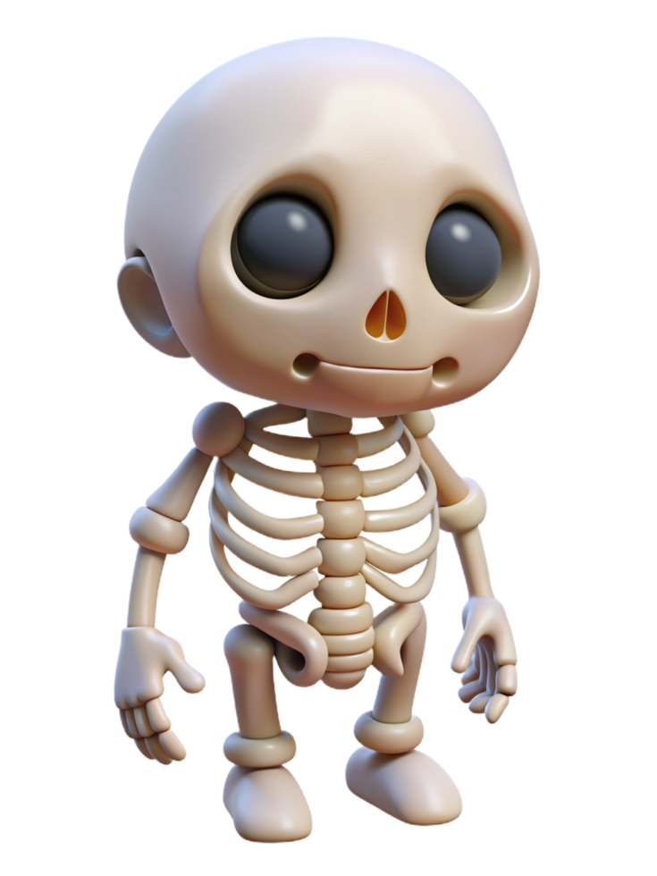Cute Skeleton Halloween 3d Graphic png