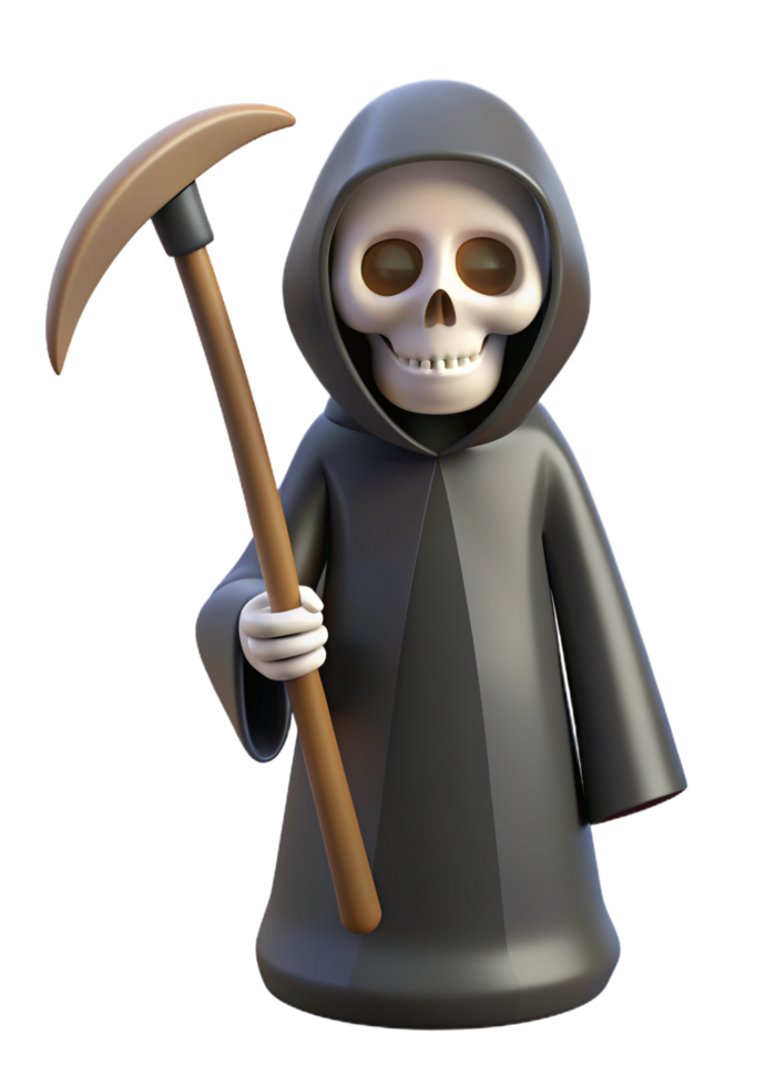 Cute Grim Reaper 3d Graphic png
