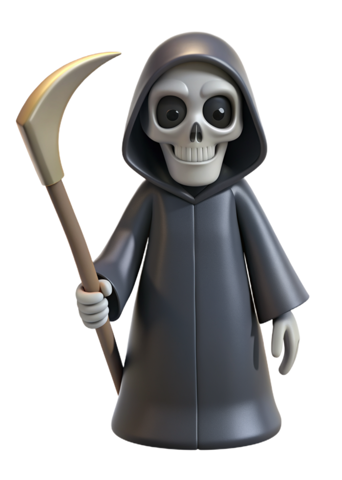 Cute Grim Reaper 3d Concept png
