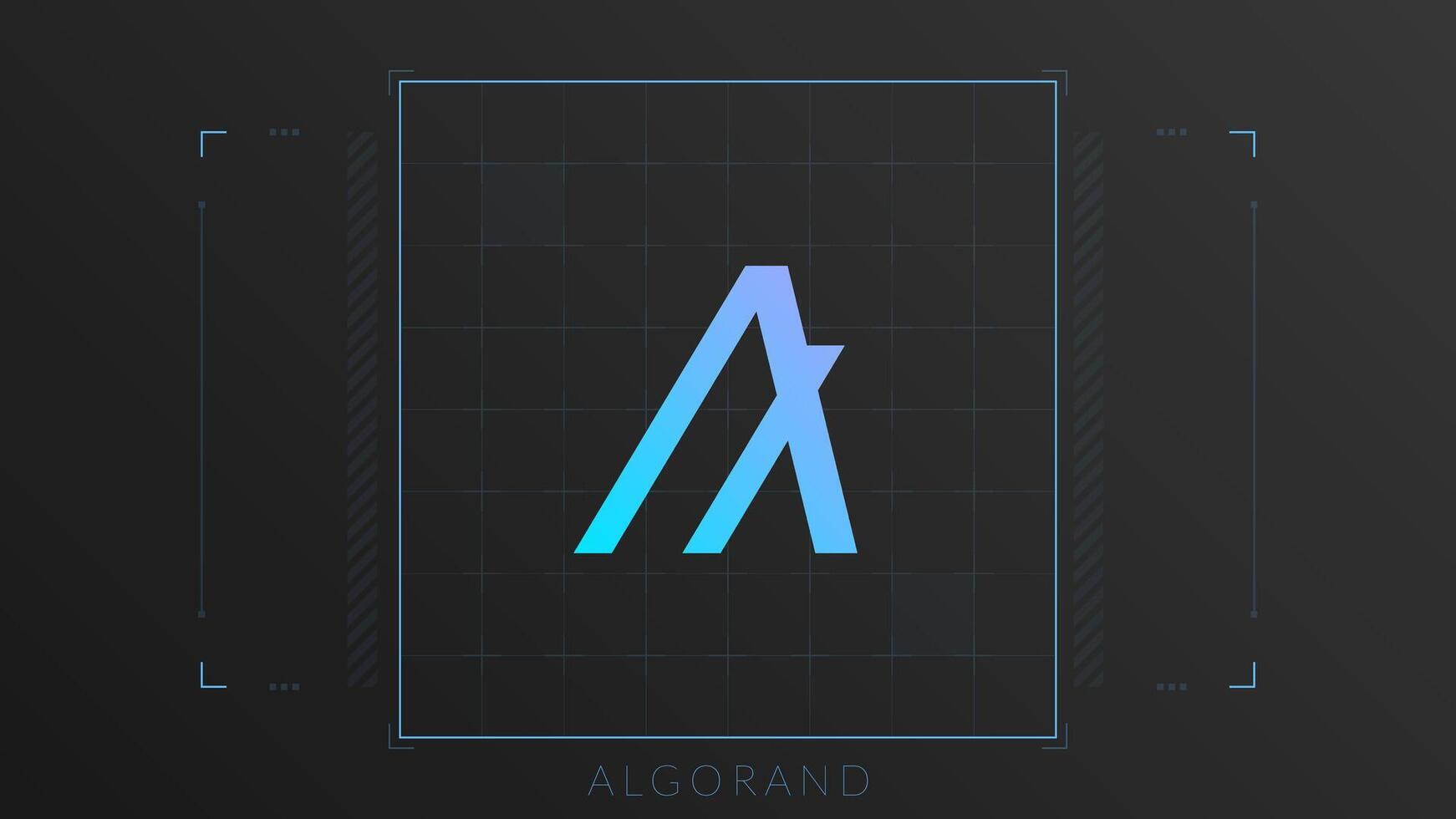 Algorand cryptocurrency logo colorful background. 46499375 Vector Art