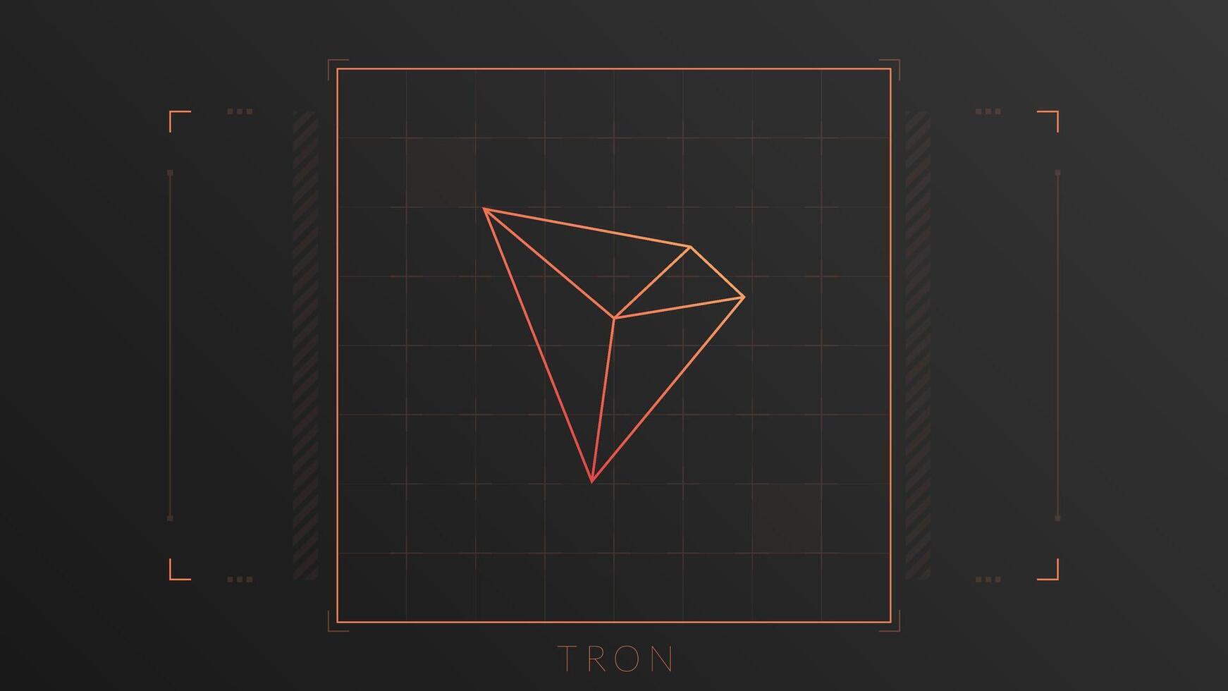Tron cryptocurrency logo colorful background. vector