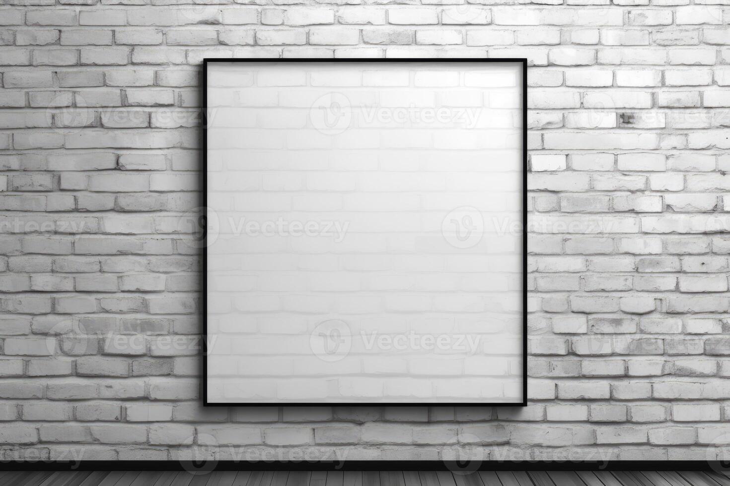 White Banner on Brick Wall photo